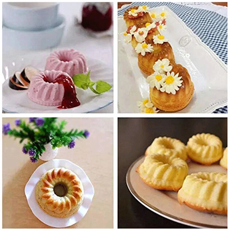 

12pcs/set Baking Jelly Mould Silicone Pudding Cupcake Muffin Donut Mold