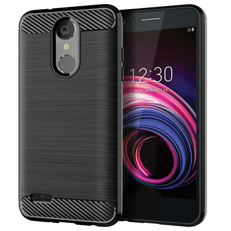 Черный Матовый текстурный чехол для LG K11 Plus K40 Aristo 2 Plus 3 Fortune Phoenix 4 Harmony Prime Pro LTE Rebel Risio чехол для телефона - Цвет: Черный