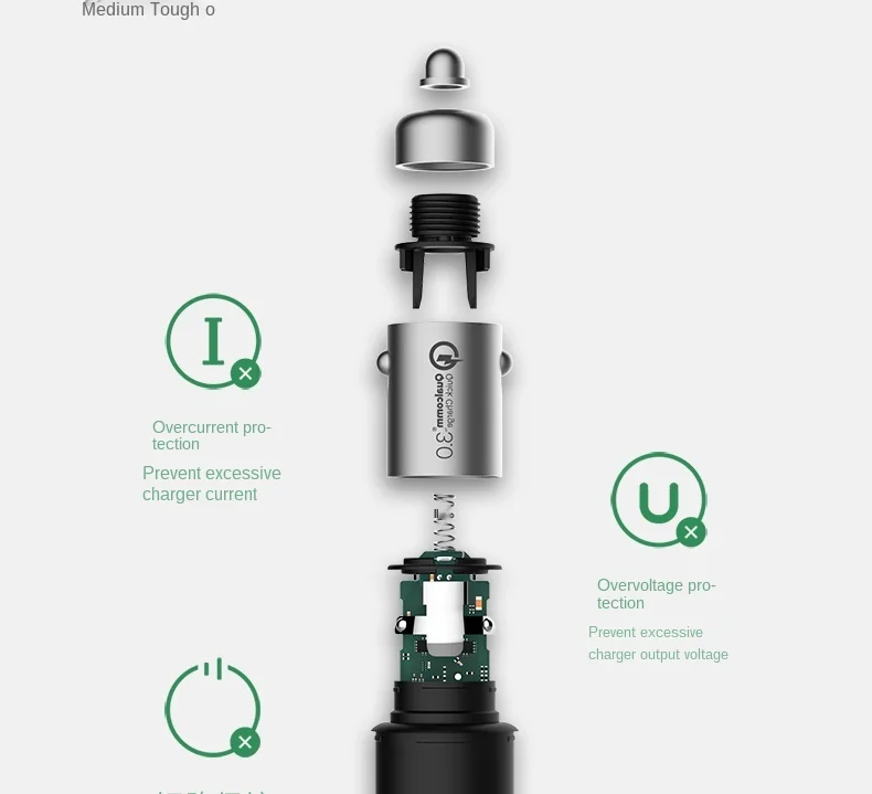 

CY Mi Car Charger Fast Charge Apple Android Universal Multi-Function Smart Car Charger