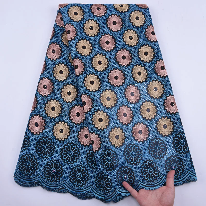 Высококачественная швейцарская вуаль кружева африканская хлопковая кружевная