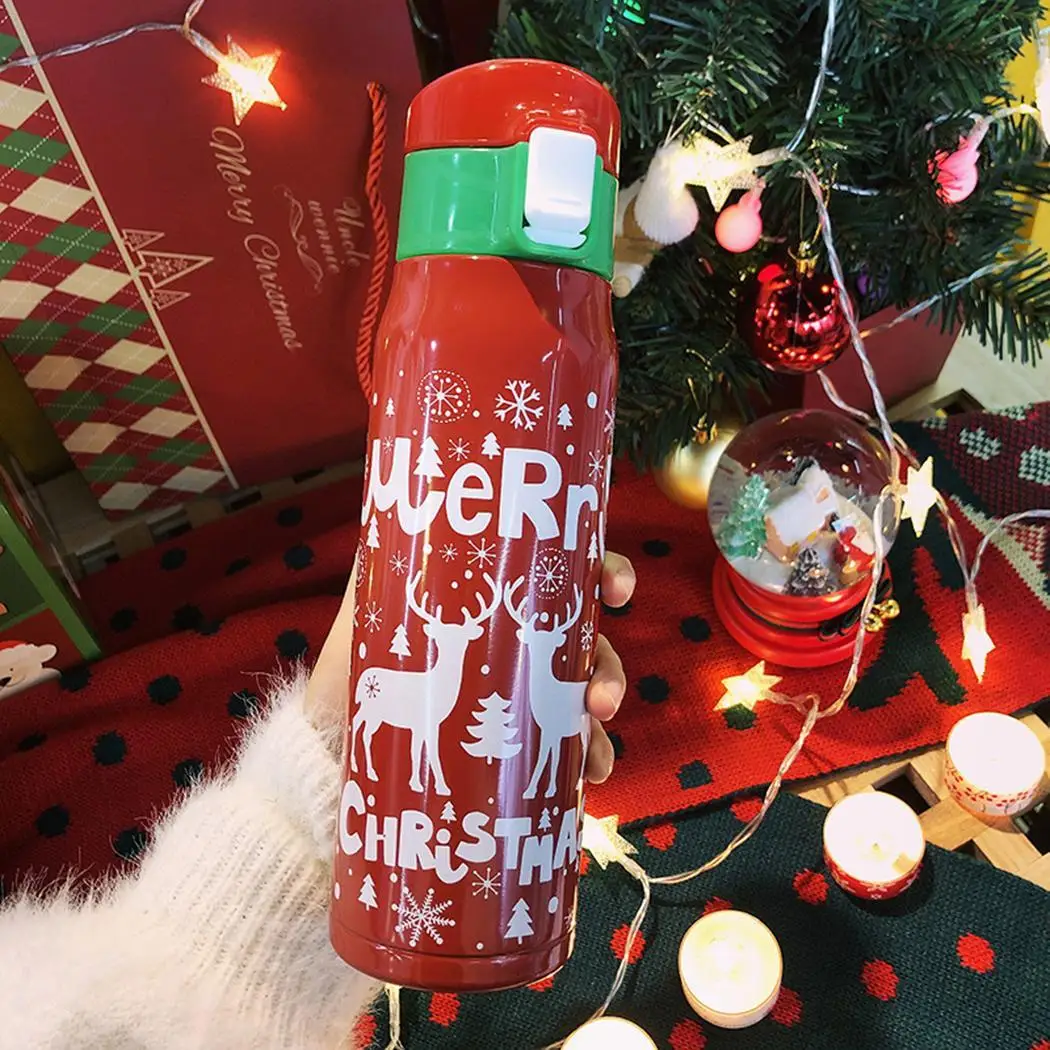 4 цвета уличная бутылка для воды модная нержавеющая сталь рождественский стиль