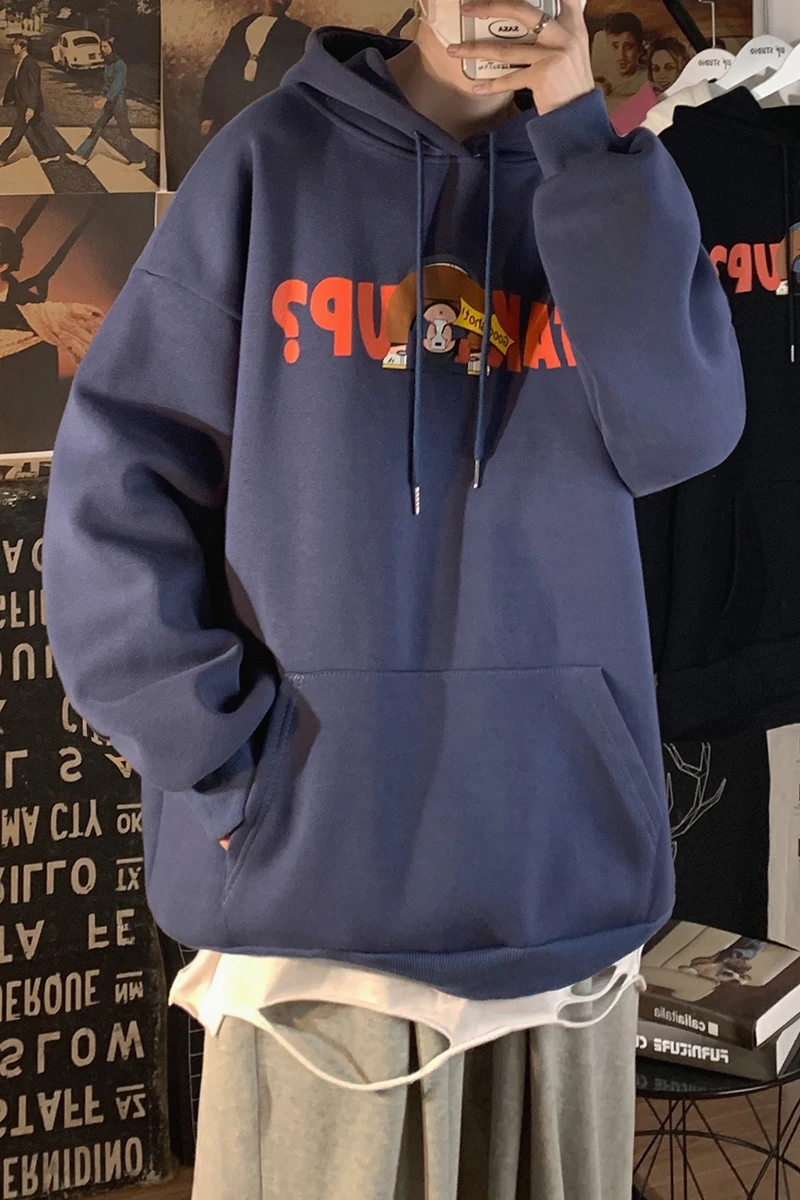 

2020 New Autumn Letter Print Men Hoodies Graphic Sweatshirt Hip Hop Streetwear Men Loose Sweatshirts Korean Ins Men Hoodies