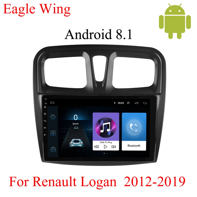 Android 8 1 для Renault Logan 2 Sandero 2012 2019 автомобильное радио GPS мультимедийный плеер с