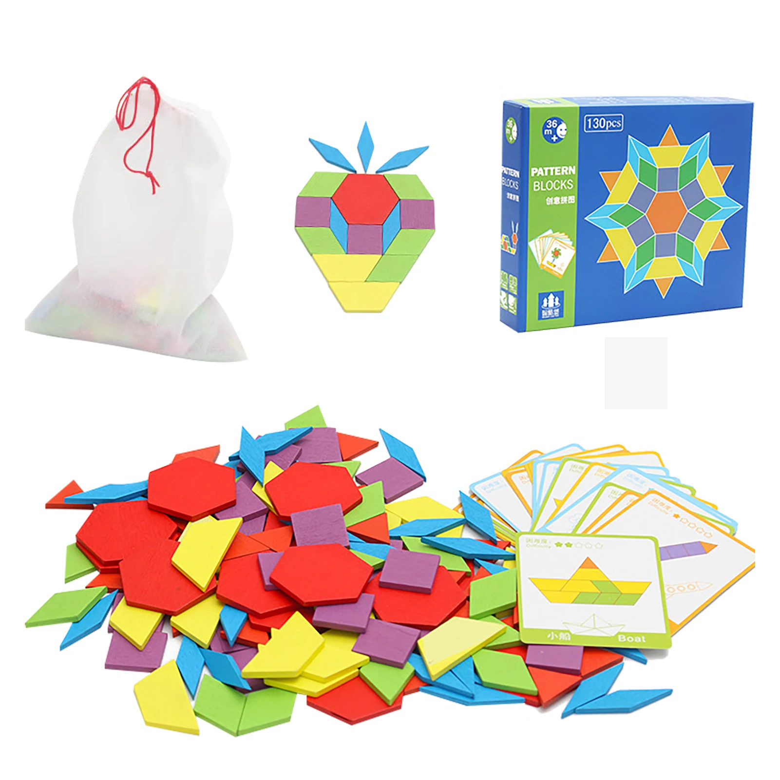 Пазл Танграм Монтессори деревянная головоломка красочные площадная игра IQ