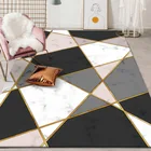 Нордическая Геометрия розовый черный золотой бар имитация мрамора спальня гостиная прикроватный коврик прикроватный ковер напольный коврик Настройка