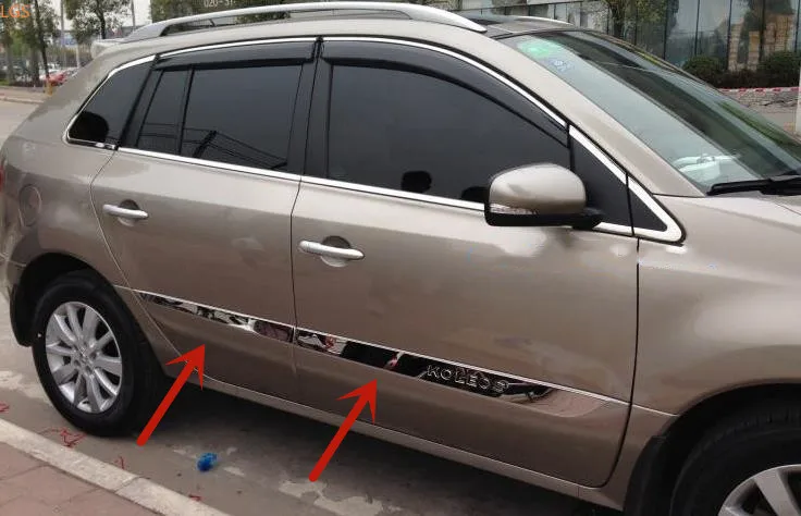 

For Renault Koleos 2009-2016 stainless steel body trim by the door decorative plates anti-scratch protection car styling