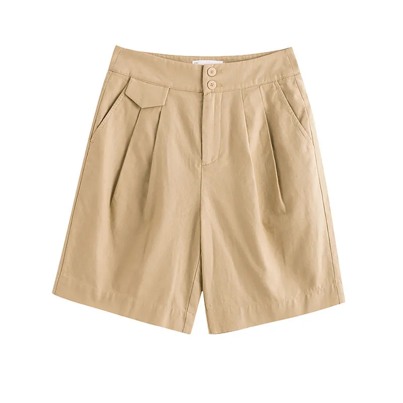 

Fashion Summer Green Bottom Cotton And Linen Handsome Vintage Slight Fold Wide Leg Pant