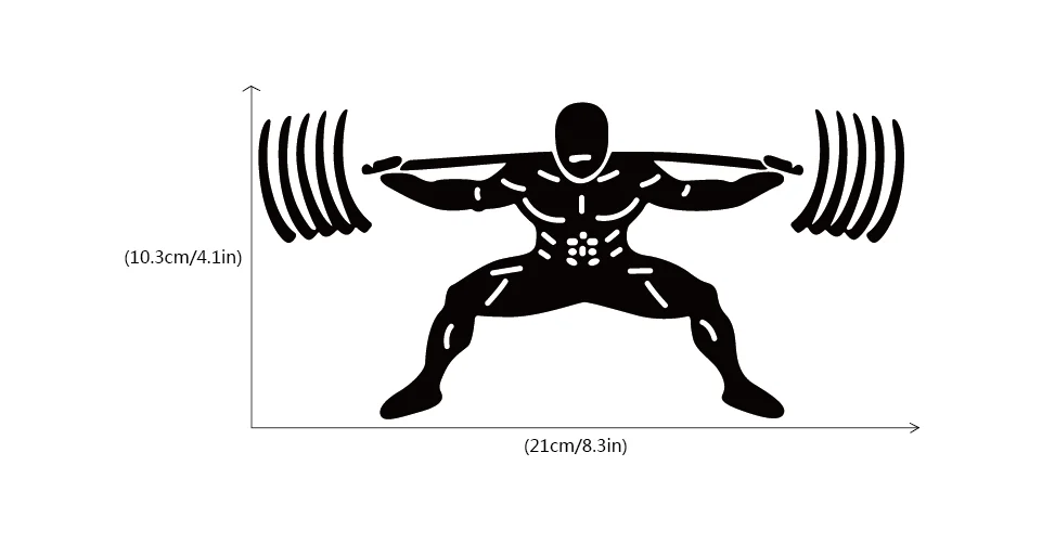 Gym Crossbar fitness Man Woamn Переключатель стикер креативный спортивный силуэт Наклейка на стену для спортзала спальни гостиной домашний декор - Цвет: 32853701850