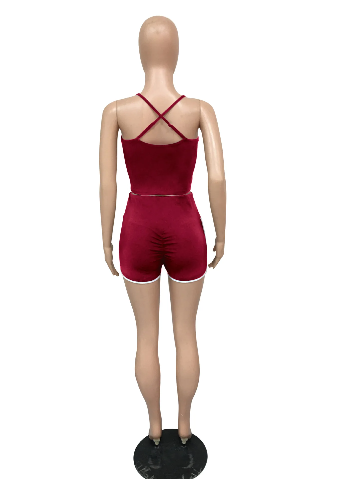 

ANJAMANOR Sexy Casual Summer Two Piece Shorts Sets for Women 2021 Active Wear Tracksuit Lounge Set Wholesale Items D36-BG20