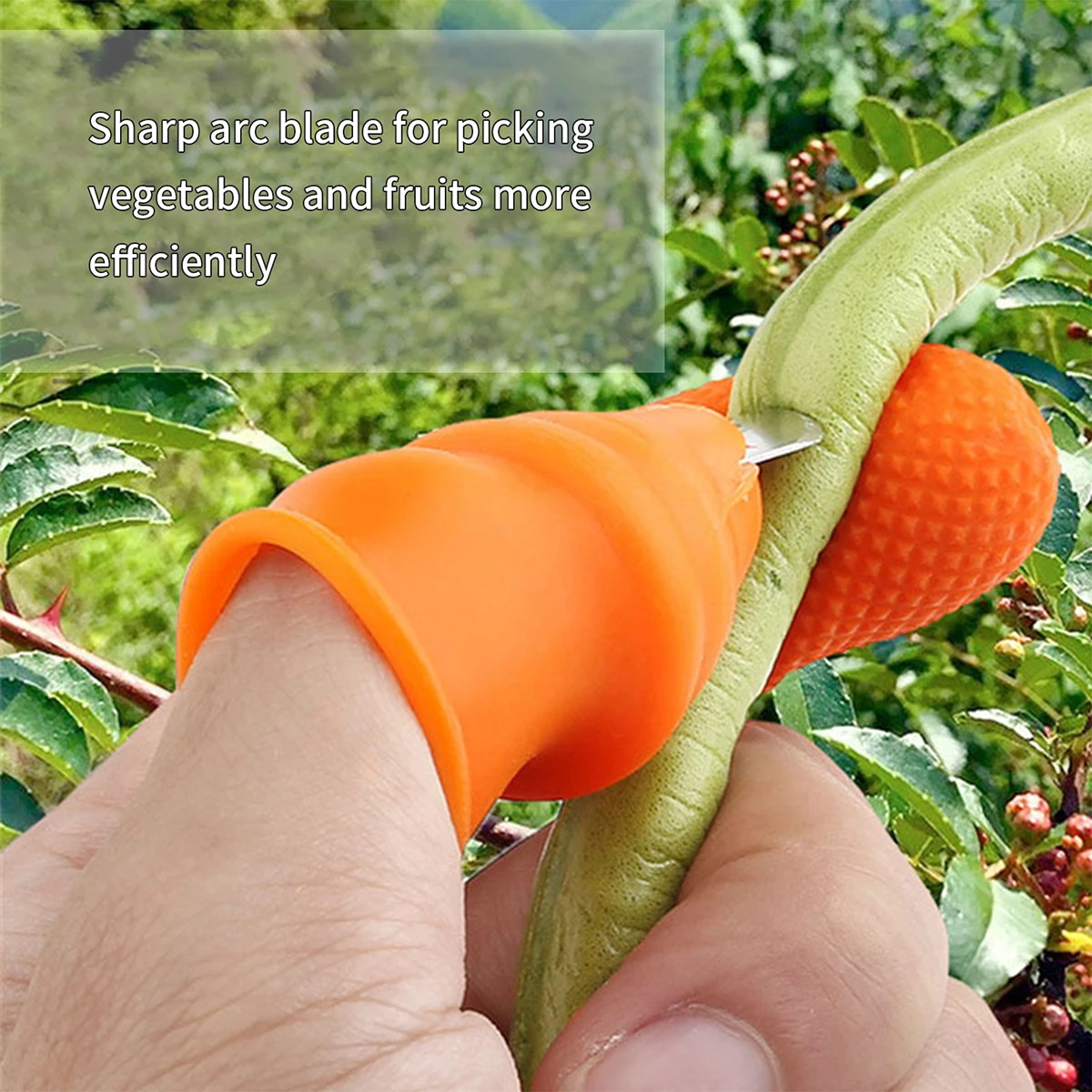 

Silicone Thumb Knife Garden Herbs Tools Gardening Plant Pruning Fruit Picker Vegetable Trimming with Cut-Resistant Finger Guards