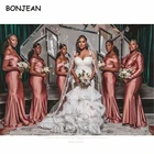 2021 платья подружек невесты Русалка без бретелек с открытыми плечами и черного цветов для девочек из Южной Африки на шнуровке нарядные платья