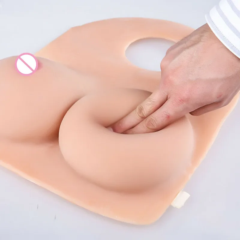 D Cup Halfbody Silicone Breast Forms fake boobs TG Crossdresser False Boobs Enhancer Crossdresser Wireless Bra Mastectomy Bra