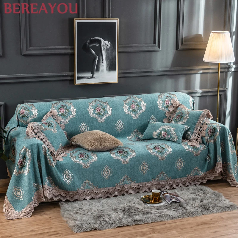Роскошные Чехлы для диванов гостиной шенилл жаккард толстый защита