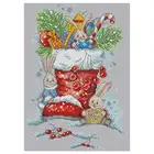 Наборы для вышивки крестиком с рисунком кролика в рождественском стиле 11CT 14CT 18CT, наборы для вышивки крестиком, оптовая продажа, наборы для вышивки