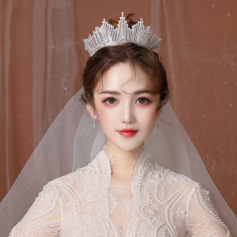 Женская диадема с кристаллами свадебная для невесты | Украшения и аксессуары