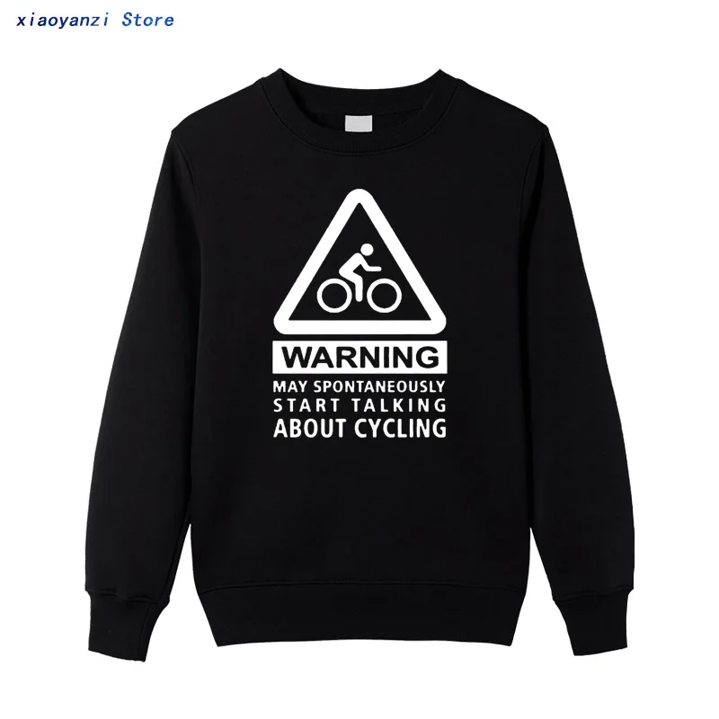 

Warning May Spontaneously Start Talking About Cyclings sweatshirts Men Funny Printed pullovers Cotton Mens sports hoodies