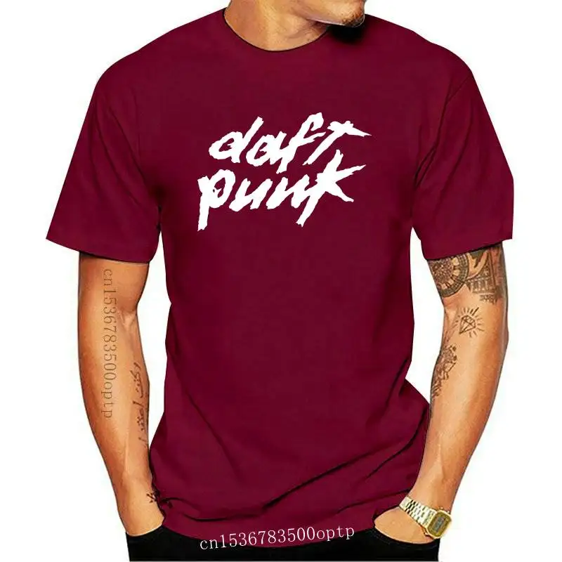 

New Daft Punk Logo T Shirt Big Size O-neck Cotton Custom Short Sleeve Men Tshirt