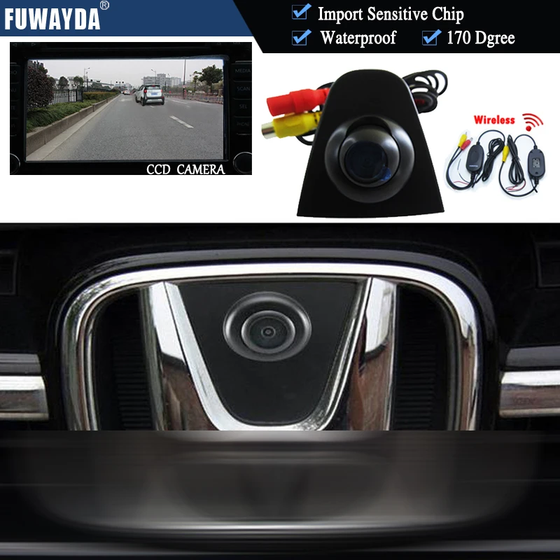Беспроводная CCD HD Автомобильная камера с логотипом переднего вида для Honda Odyssey accord