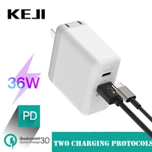 Быстрая зарядка 4,0 3,0 36 Вт USB зарядное устройство Тип C QC 4,0 3,0 зарядное устройство для iPhone 11 Pro Xs X Max samsung S10 plus PD 3,0 быстрое зарядное устройство