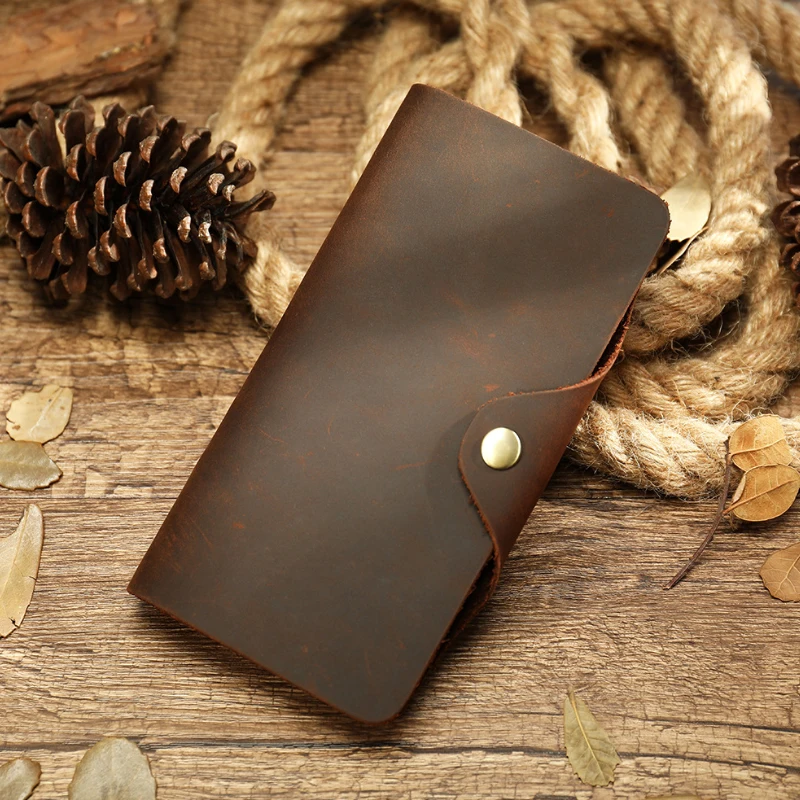 Luufan винтажный Модный кожаный кошелек Мужской и Женский Длинный из натуральной