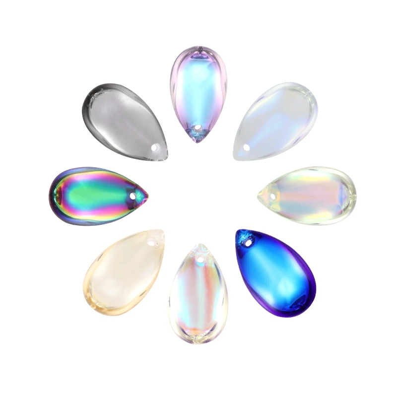 Стеклянная подвеска Astrobox K9 с одним отверстием бриллиантовые камни каплевидные