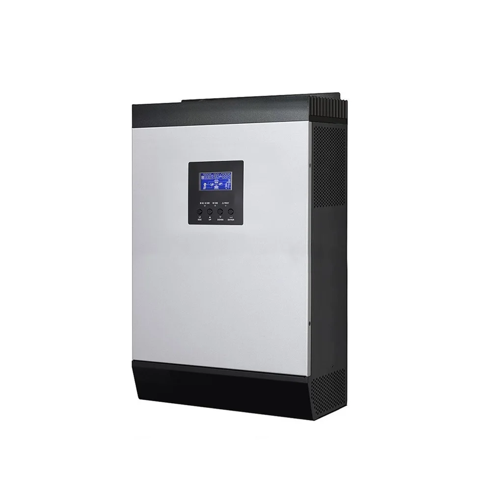 Серебристый MPPT инвертор для солнечной батареи 1KVA 1000 Вт Чистая синусоида Инвертор 25А решетки инвертор 220 В Гибридный инвертор 20A AC зарядное устройство - Цвет: Серебристый