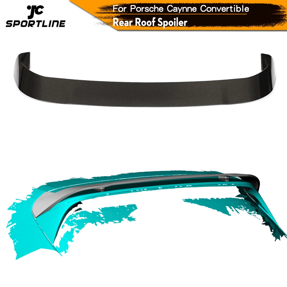 

Carbon Fiber Rear Roof Spoiler Boot Lip Wing For Porsche Cayenne 2018 - 2020 Not for Coupe