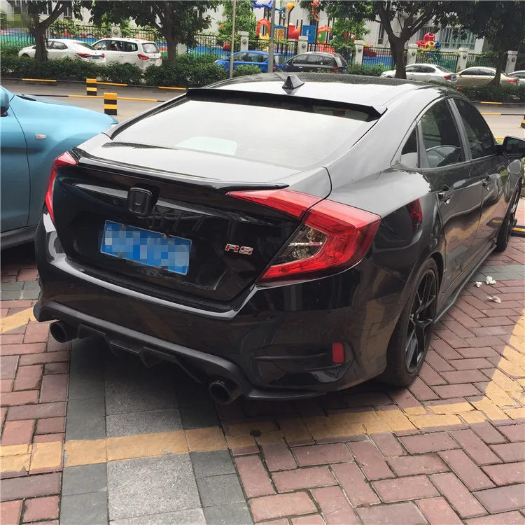 Для Civic спойлер на крыше 2016-2018 Honda YCKK ABS пластик Материал заднее крыло автомобиля