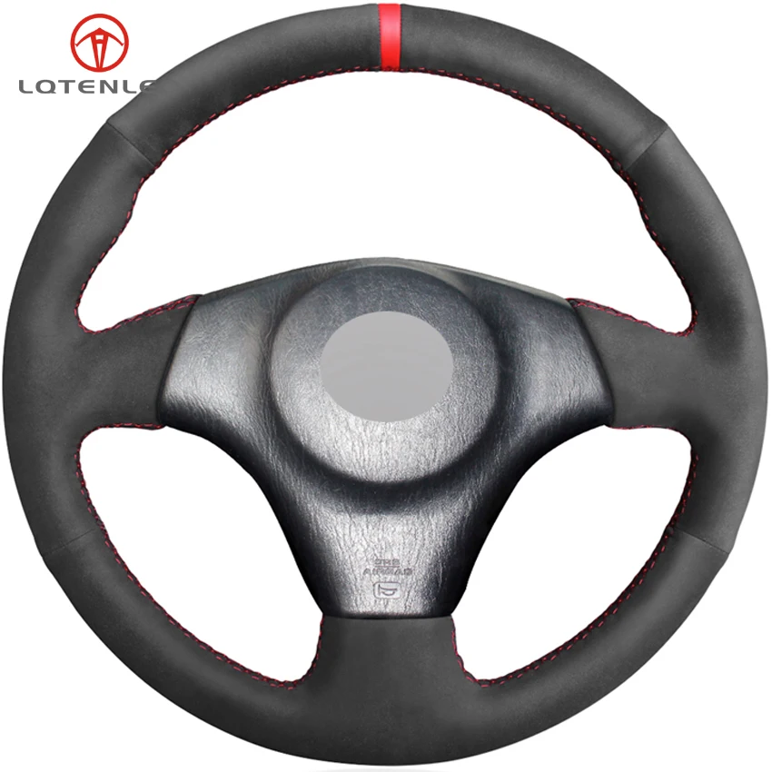 LQTENLEO Black Suede DIY Car Steering Wheel Cover For Toyota RAV4 Celica IS200 IS300 1998-2005 Corolla Matrix MR2 2000-2008