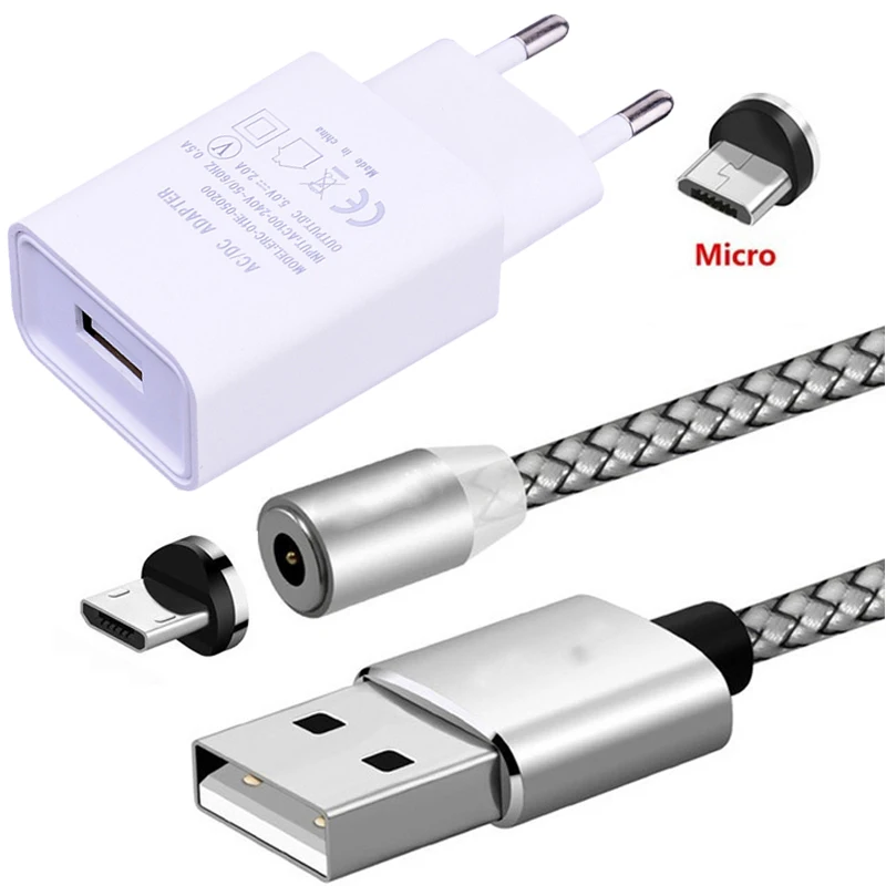 Магнитный кабель для Samsung A5 A6 A7 2018 J3 J4 J5 J7 2017 LG Q60 K40 K7 K8 K10 K20 Plus Micro USB настенное