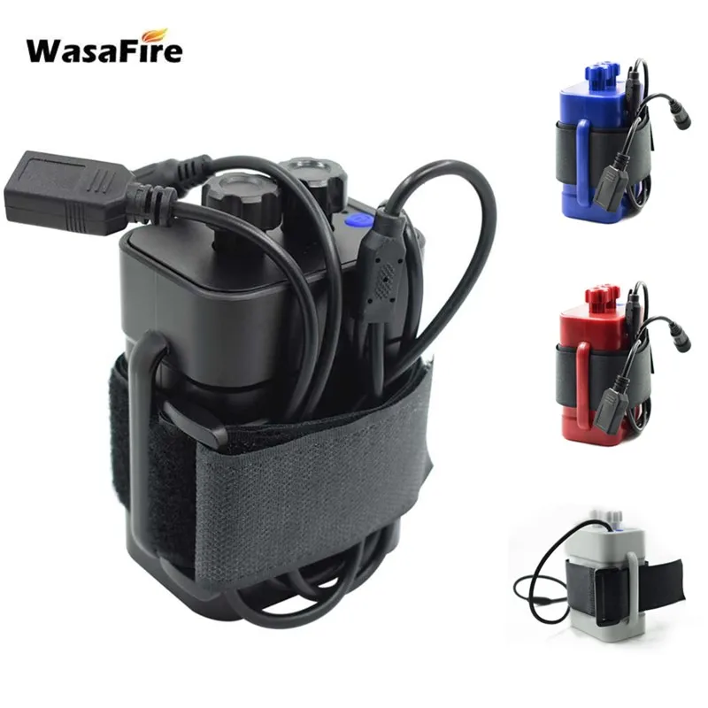Водонепроницаемый чехол WasaFire 18650 с аккумулятором 8 4 В USB постоянный ток Зарядка