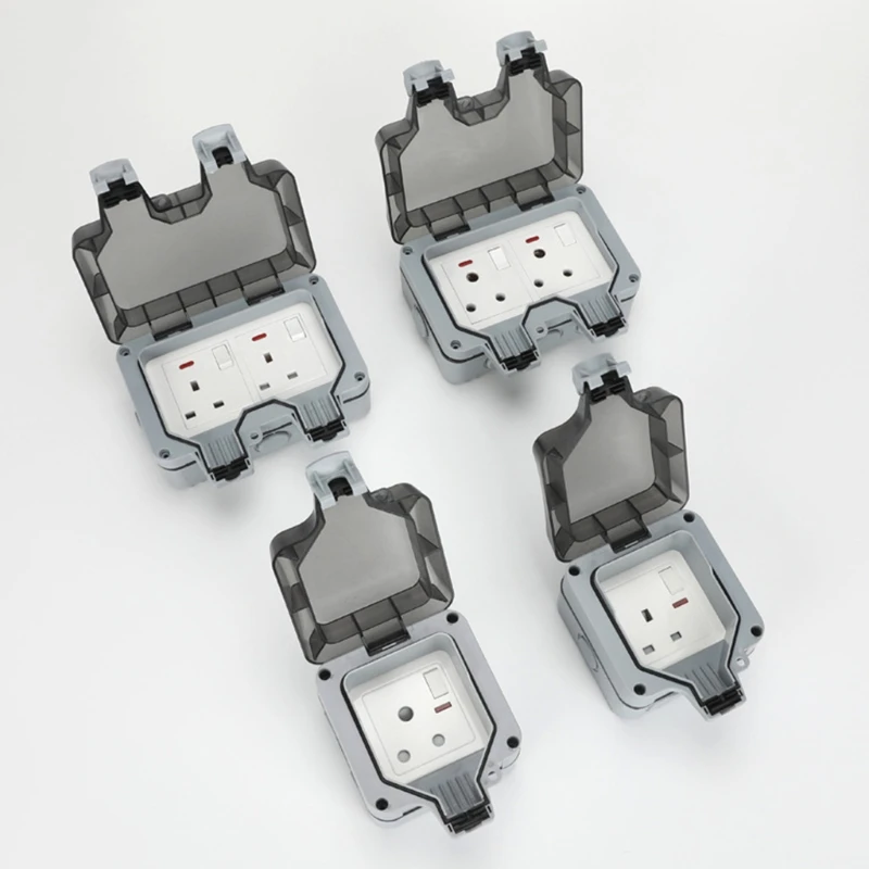 Электрическая настенная розетка с вилкой Стандарта Великобритании/ЕС уличный