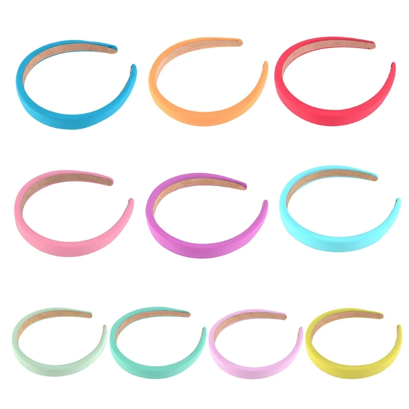 

10Pcs Bohemian Summer Skinny Headband Sponge Padded Geometric Hair Hoop Sweet Macaron Candy Color DIY Hair Accessories