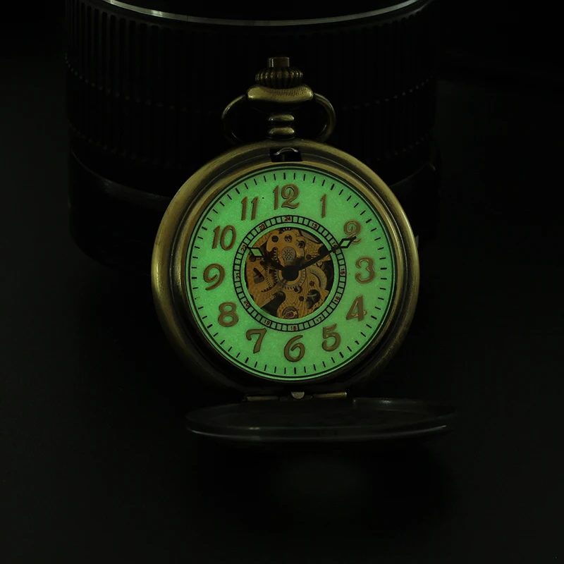 Модные дизайнерские женские карманные часы с полым каркасом прозрачная задняя