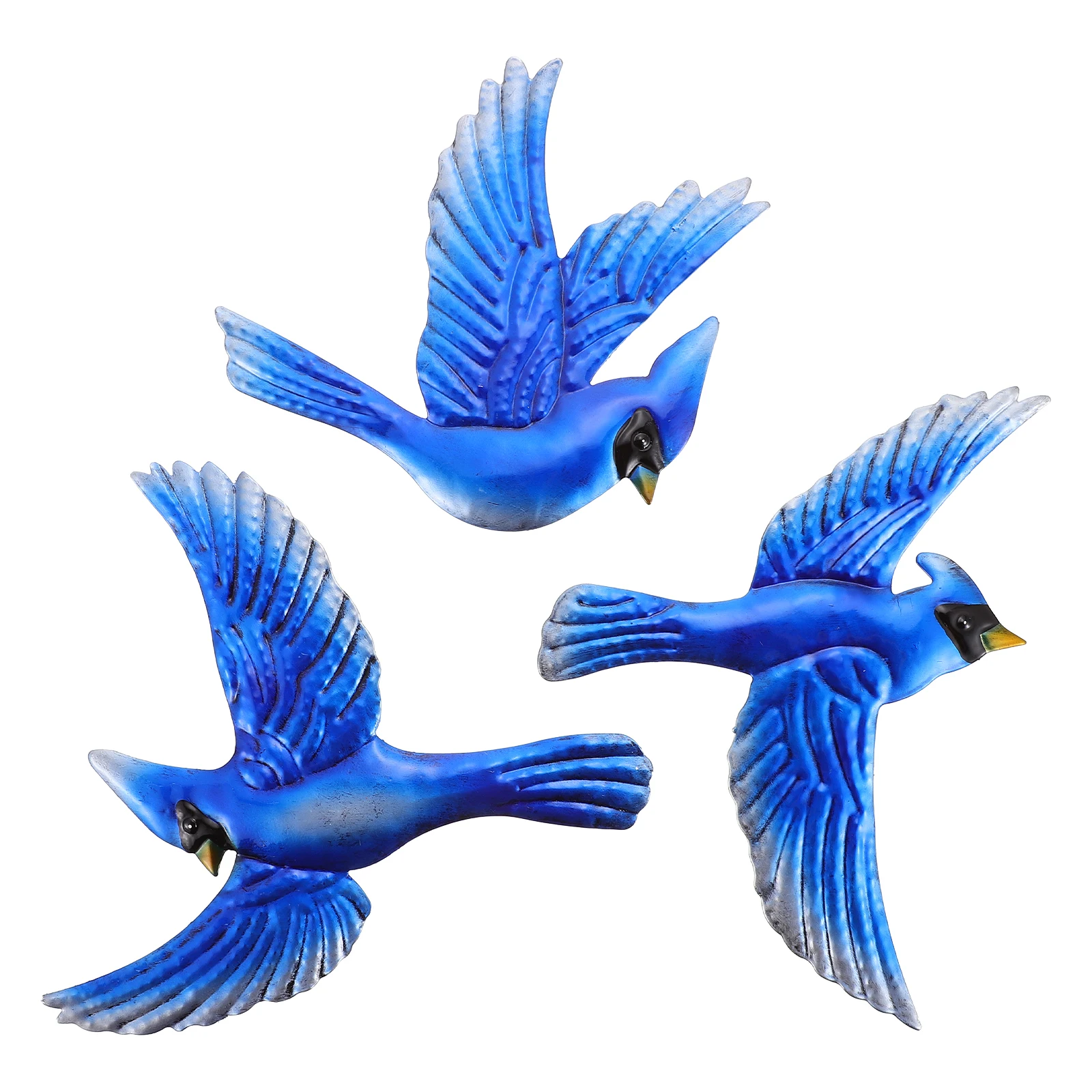 

3 шт., декоративные железные птицы на стену, для офиса, гостиной, кафе, магазина, спальни