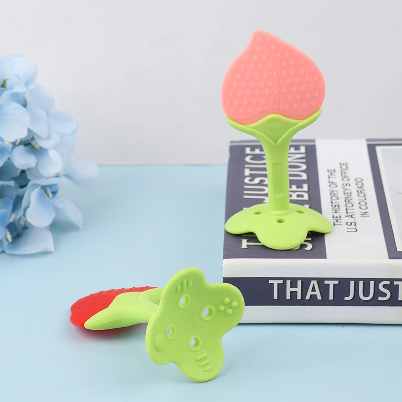 

Baby Teether Toys Toddle Safe Teething Ring Silicone Chew Dental Care For Baby new