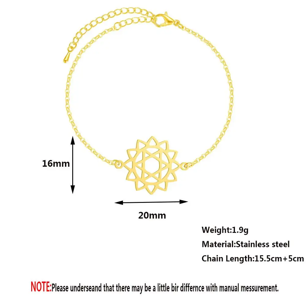 Чандлер чакра браслет с цветком лотоса Йога Медитация Исцеление мусульманский