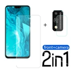 Защитное стекло для экрана и камеры huawei honor 9X Lite, закаленное, 2 в 1