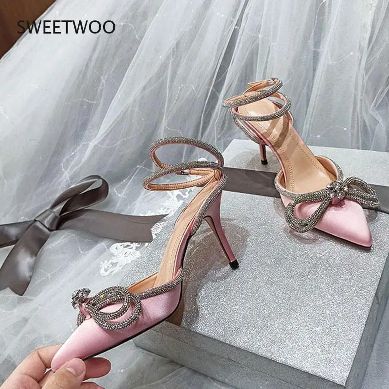 Дизайнерские свадебные туфли для женщин модель 2021 года заостренный носок