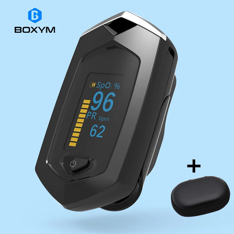 BOXYM медицинская перезаряжаемая Пальчиковый Пульсоксиметр OLED монитор пульса