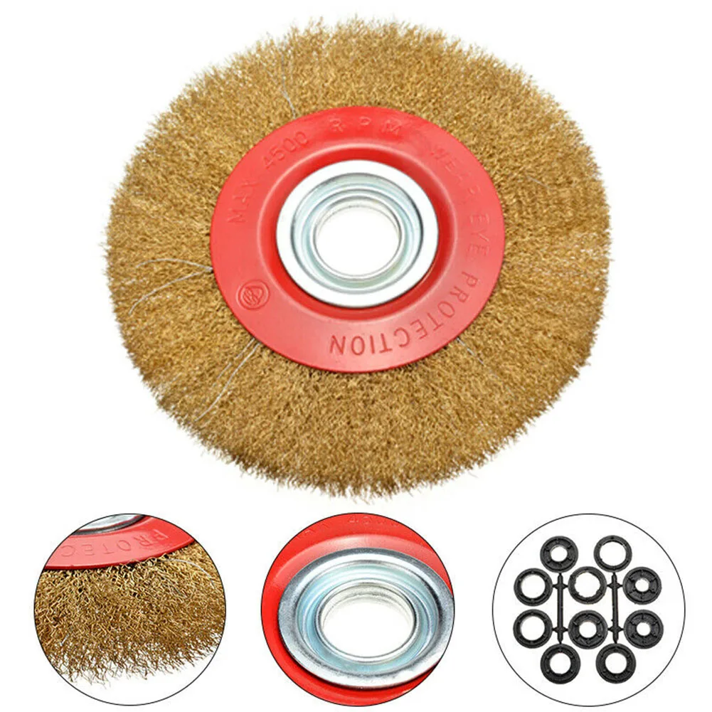 Удаление ржавчины проволока щетка колеса чистящие поверхности стенд