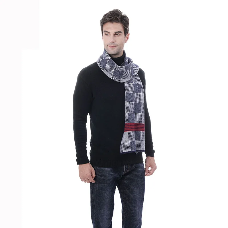 FS Winter Men Luxury Scarf Cashmere Plaid Scarves Outdoor Running Sport Keep Warm High Quality Neckerchief Foulard Homme |