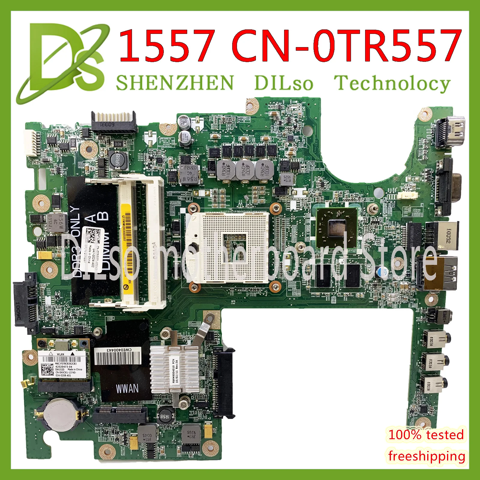 KEFU DA0FM9MB8D1 для Dell Studio 1557 материнская плата ноутбука CN-0TR557HM55 PGA989 DDR3 HD4570 1 ГБ Оригинал