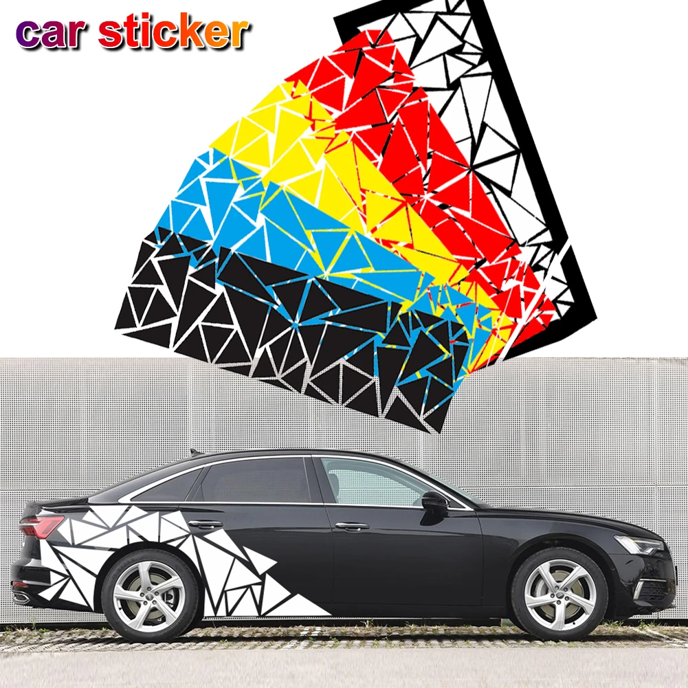 

Автомобильная наклейка, s-образный дизайн, треугольная графическая наклейка, наклейка, Универсальная автомобильная декоративная наклейка ...