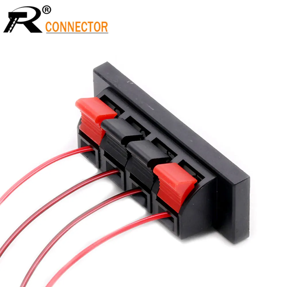 

1 шт. 4 положения Электрический провод Разъем пружинный пусковой разъем динамик клеммный блок для подключения кабеля