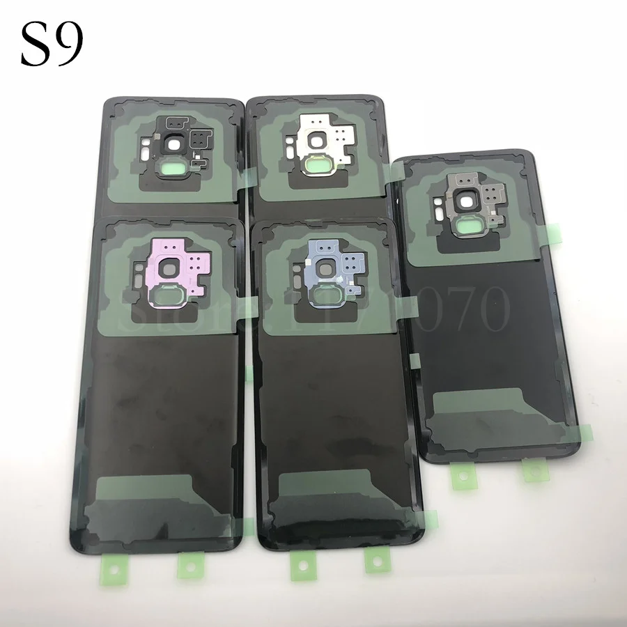 Для samsung Galaxy S9 плюс s9+ G965 SM-G965F G965FD S9 G960 SM-G960F G960FD стеклянная задняя крышка батарейного отсека двери Корпус Замена