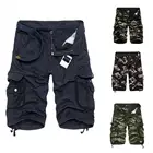 Брюки-карго мужские камуфляжные, трикотажные тренировочные пляжные шорты с карманами, из хлопка и смесовой ткани, для баскетбола