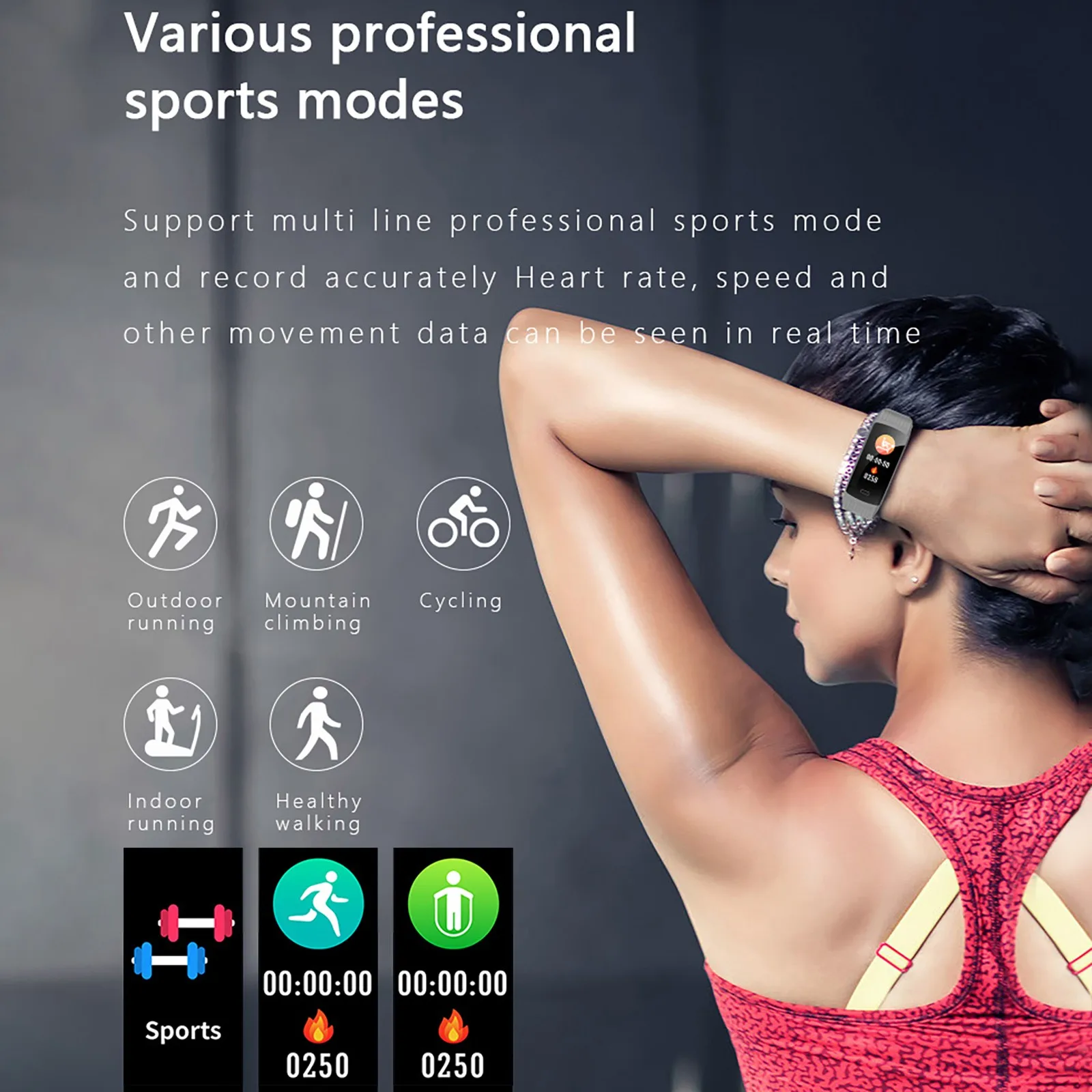 ZERO- Sports Smart Bracelet IP68 Waterproof 0.96&quot TFT Screen Bluetooth 4.0 Calls Sleep Mornitoring Men's/Women's Wristband |