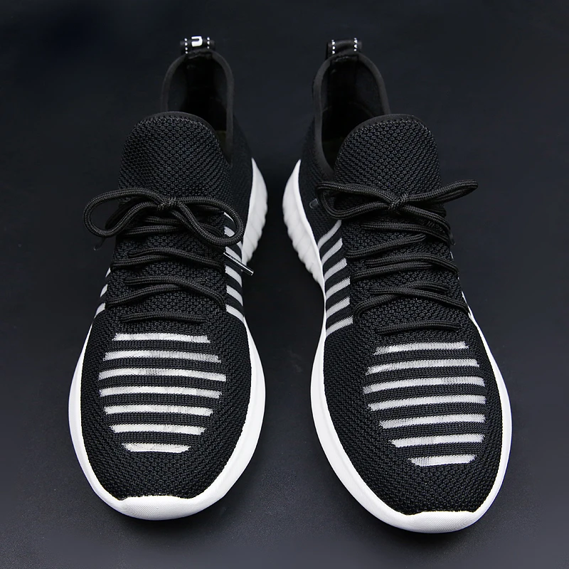 

Summer 2021 Trend Breathable Sneakers Men Flats Men's Casual Shoe Lightweight Spring Lace-Up Round Head Tenis Zapatillas Hombre