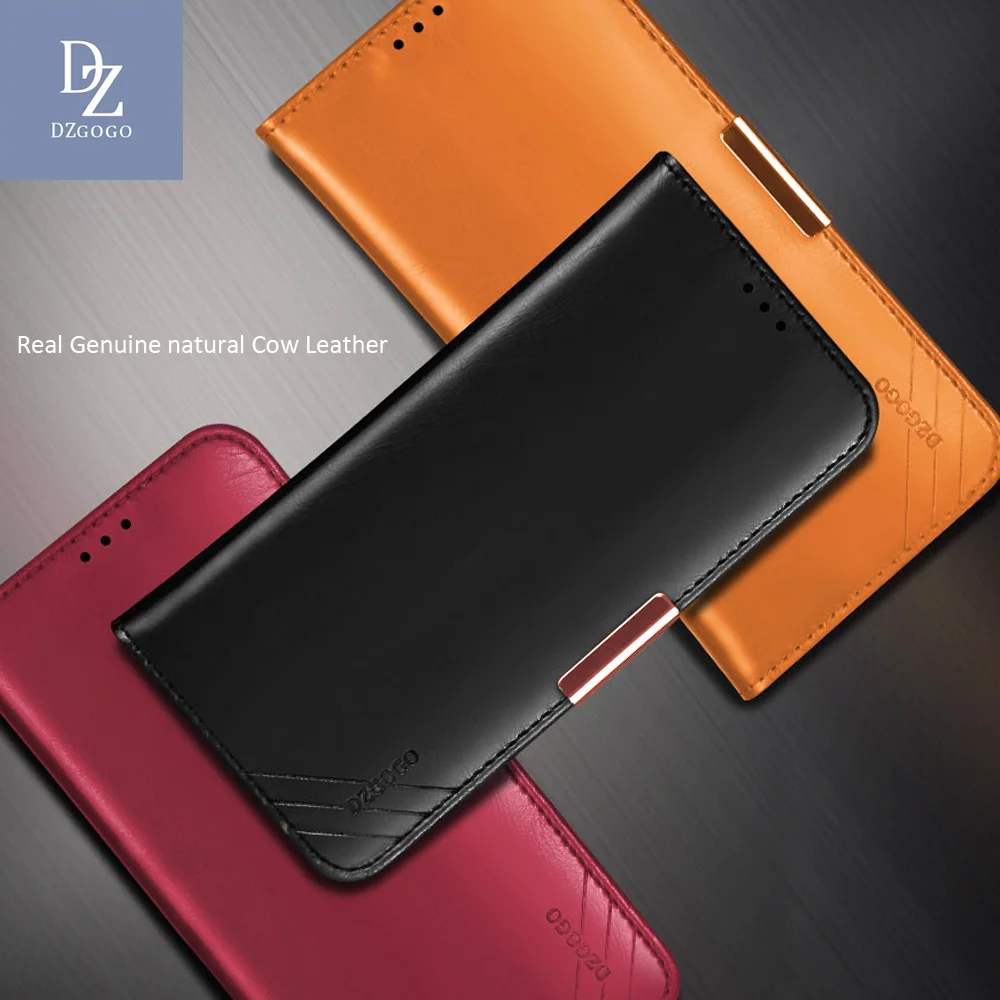 DZGOGO настоящая натуральная коровья кожа чехол для iPhone 11 Pro Max Кошелёк на магните